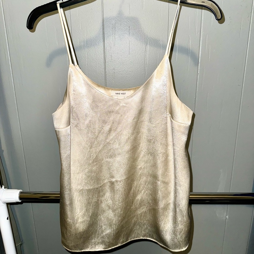 Ivory Satin Nine West Camisole Top